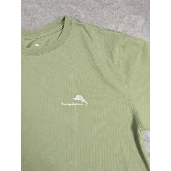 Tommy Bahama T Shirt Mens Large Green Relaxed Fit Vacation Resort Beer Dad - Picture 3 of 7
